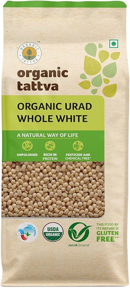 Organic Tattva Organic Urad Whole White (Biulir) Dal