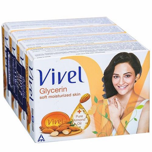 Vivel Glycerine & Pure Almond Oil Soft Moisturized Skin (3+1)