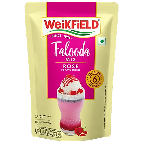 Weikfield Rose Flavoured Falooda Mix, 200 g Pouch