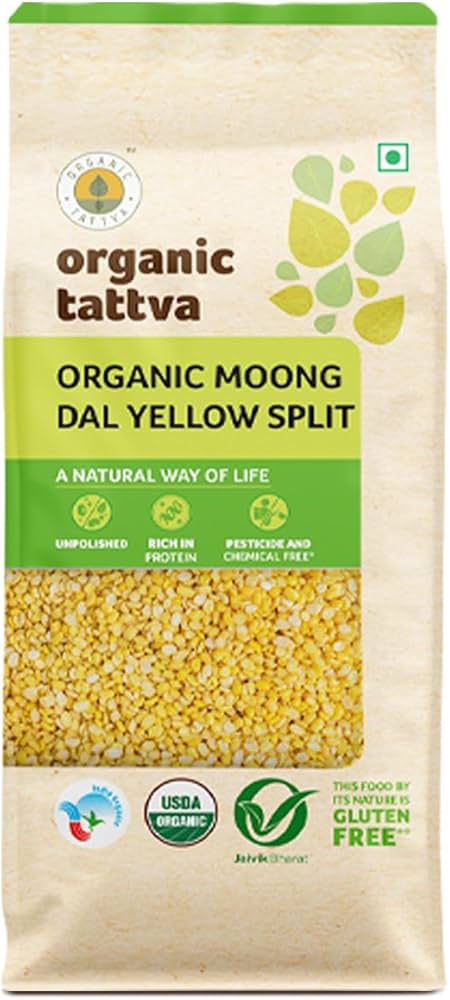 Organic Tattva Yellow Moong Dal Split 500g
