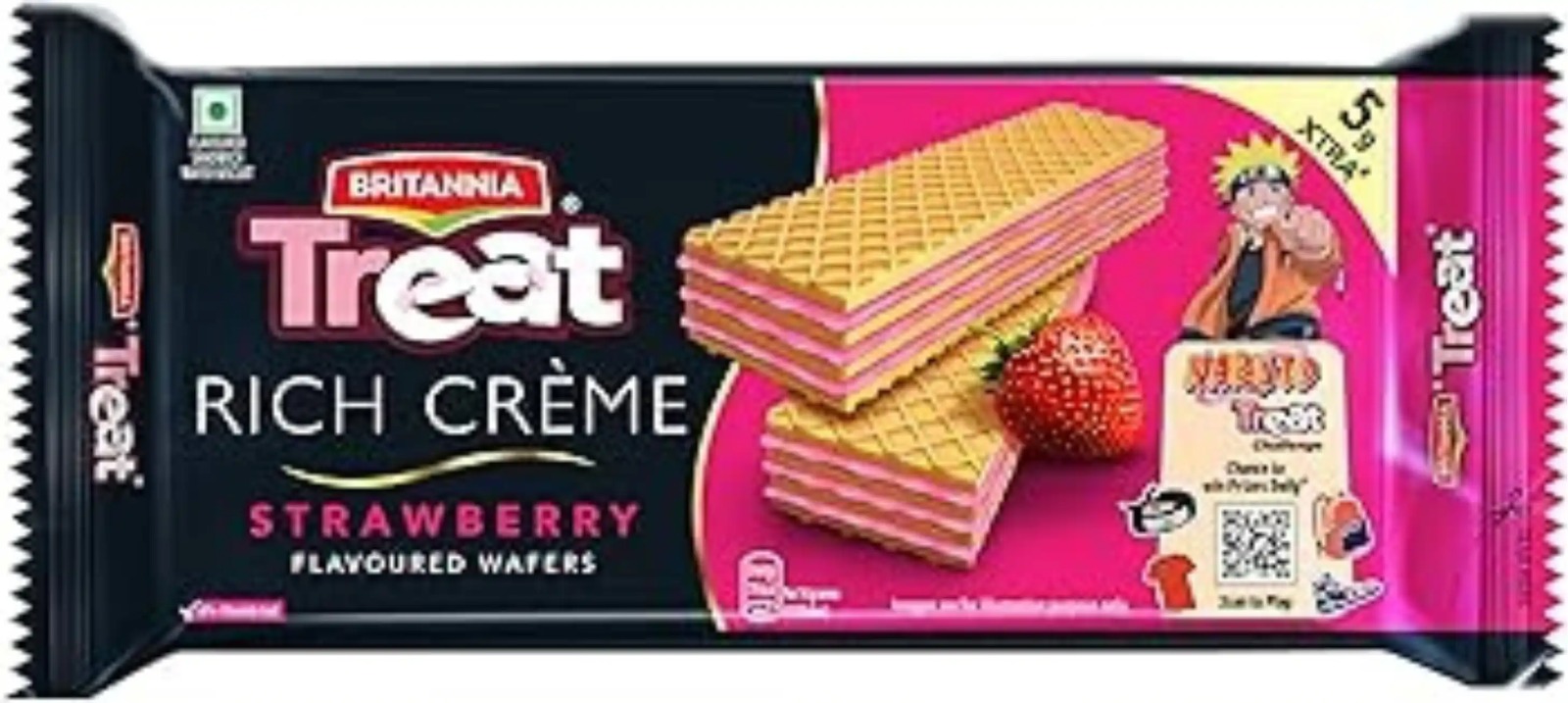 Britannia Treat Rich Creme Strawberry Flavoured Wafers