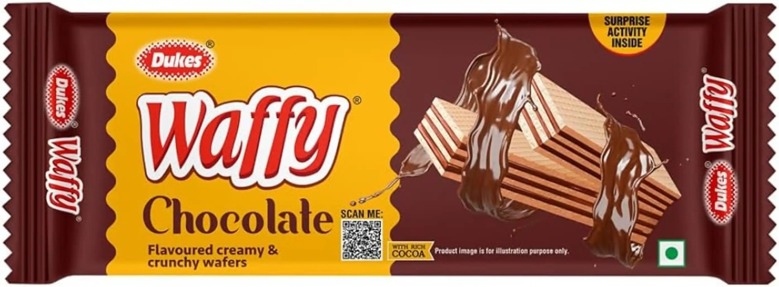 Dukes Waffy Chocolate Flavoured Creamy & Crunchy Wafers