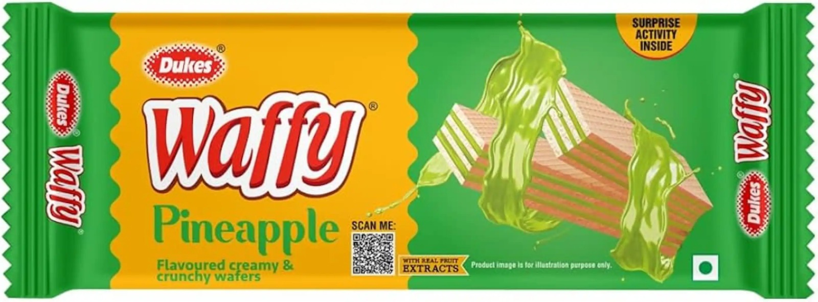 Dukes Waffy Pineapple Flavoured Creamy & Crunchy Wafers