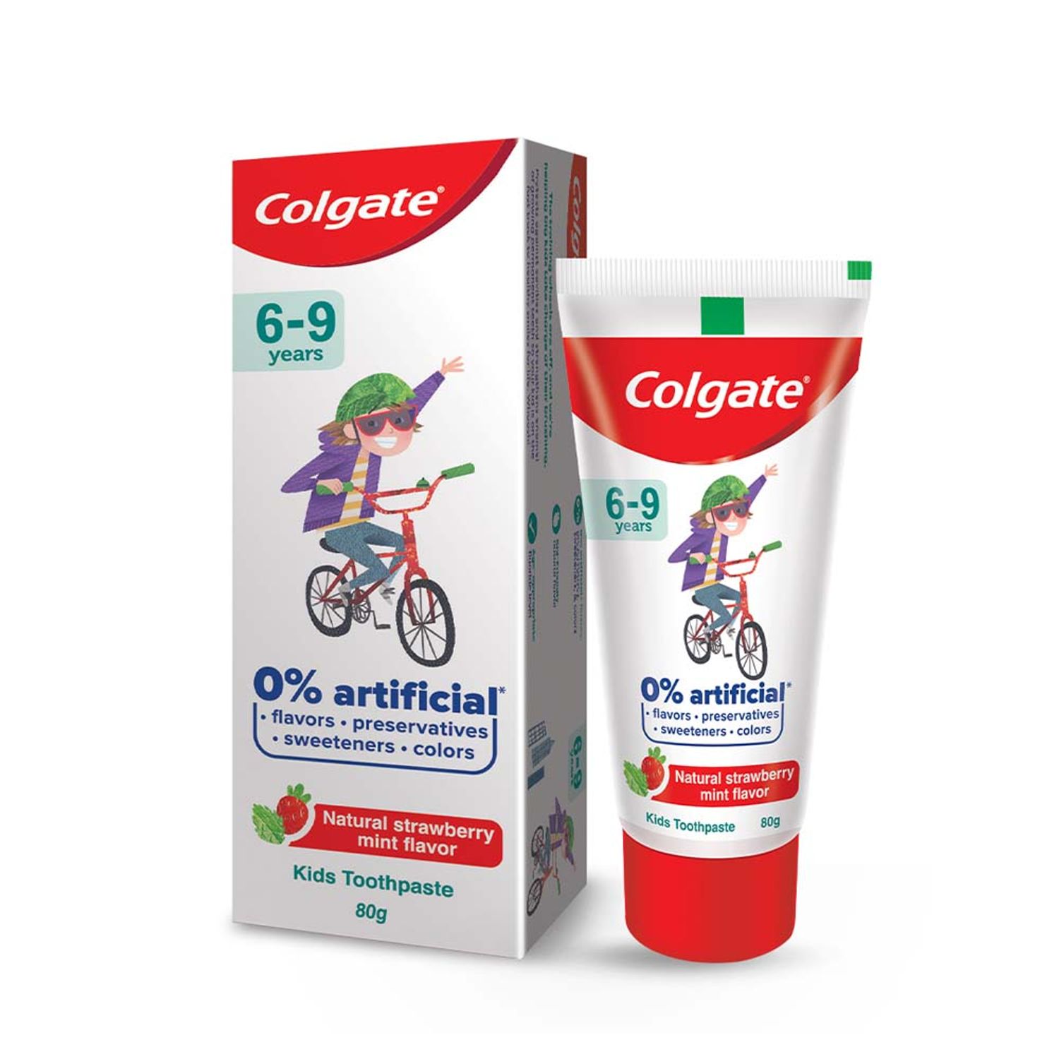 Colgate Kids Premium Toothpaste Cyclist child Strawberry Mint