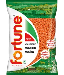 Fortune Unpolished Big Masoor Malka Dal 1kg